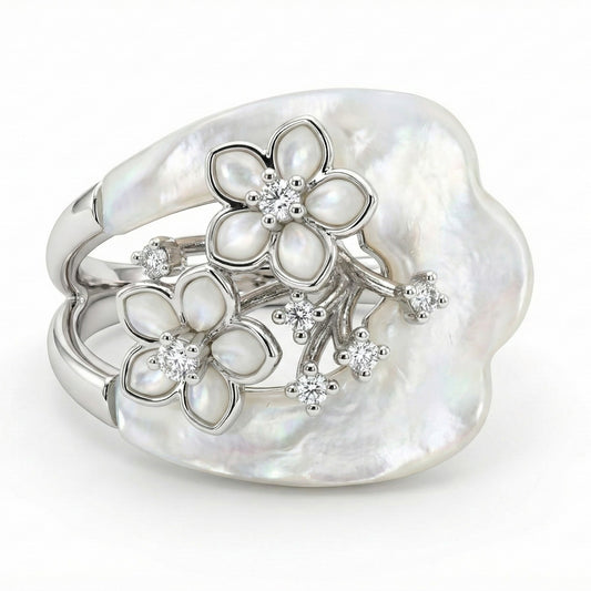 Nacreous Bloom Ring