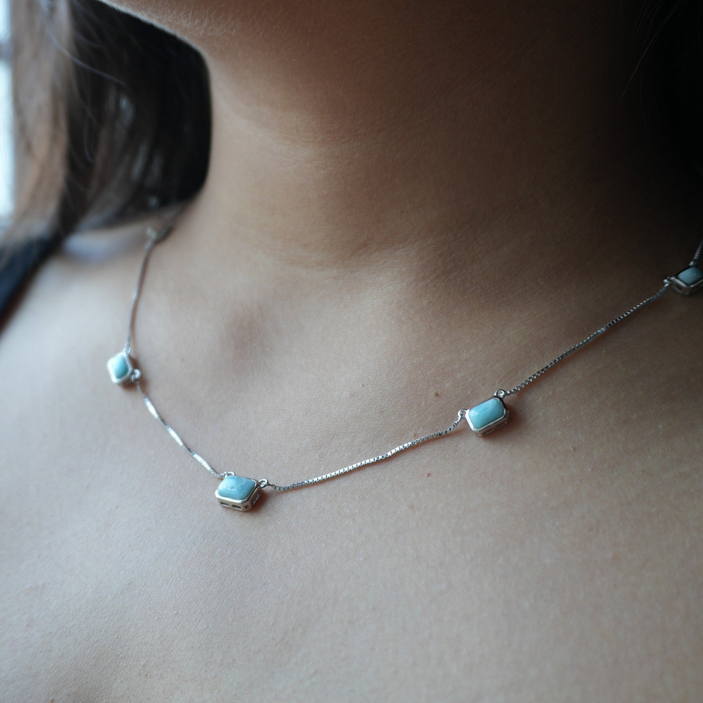 Dainty Larimar Station Choker
