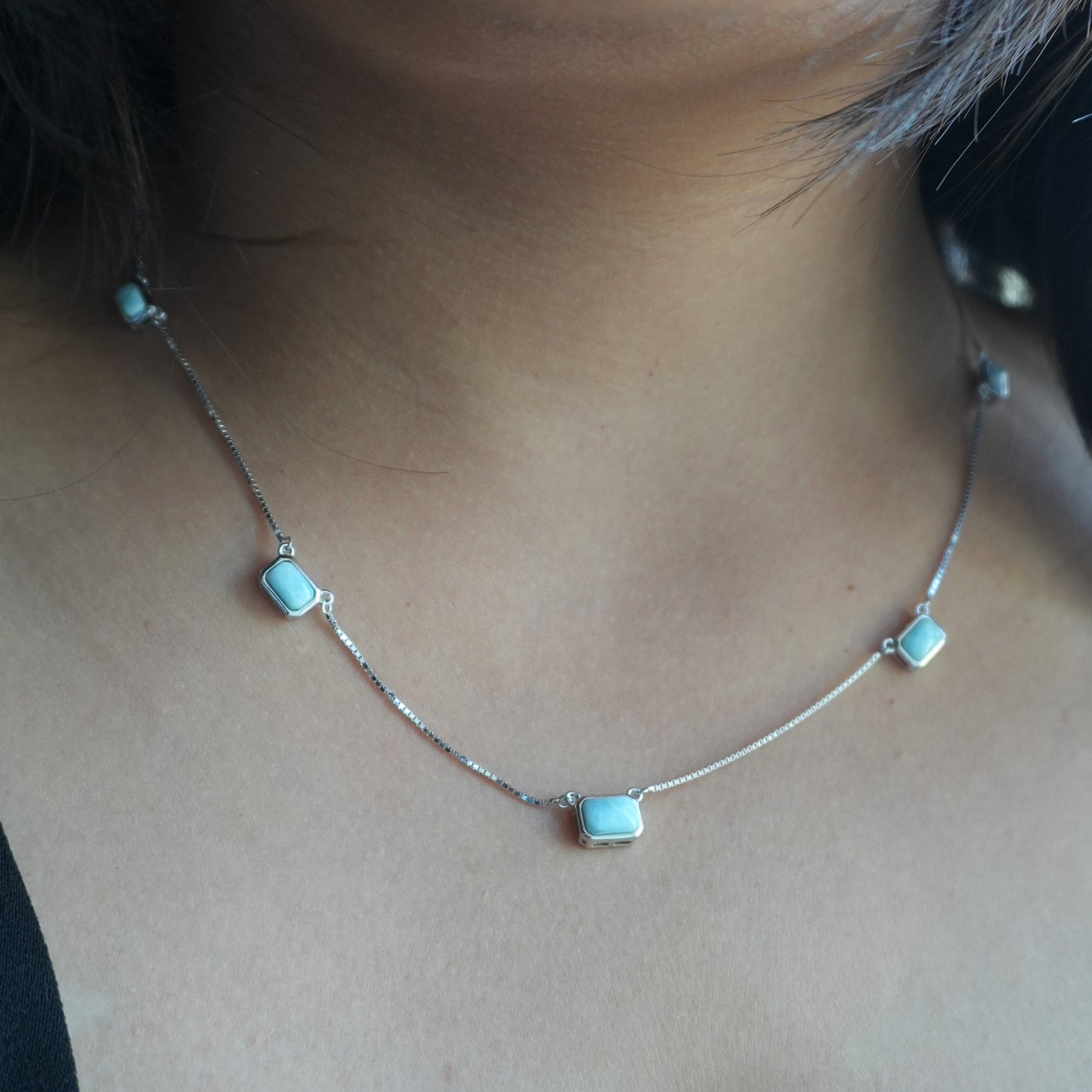 Dainty Larimar Station Choker