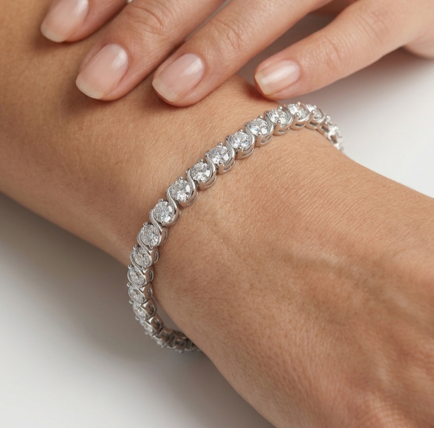 Round Cut Tennis Bracelet