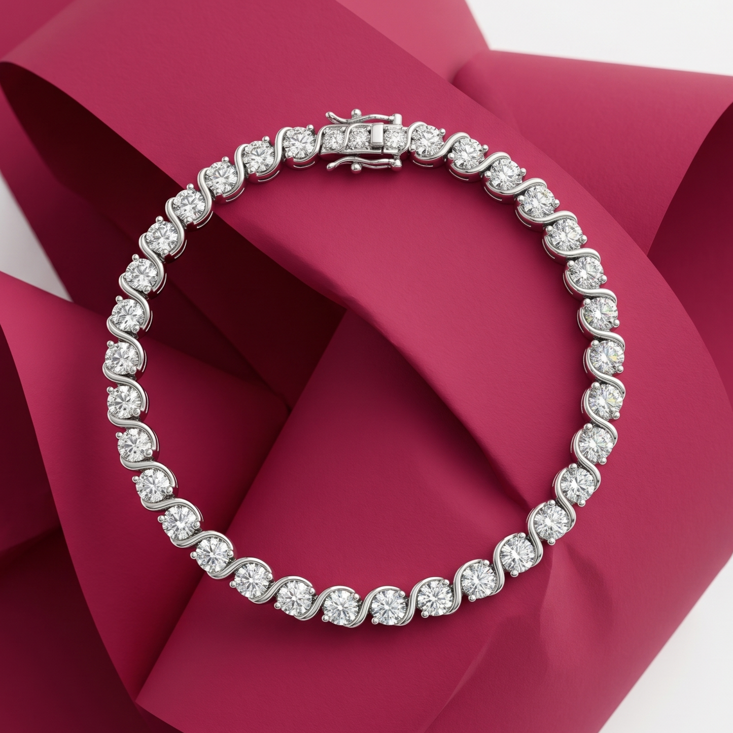 Round Cut Tennis Bracelet