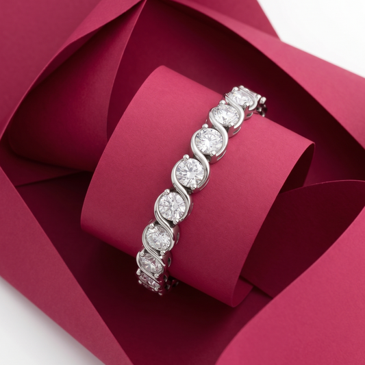 Round Cut Tennis Bracelet