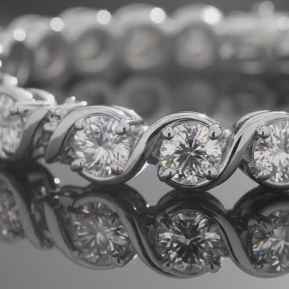 Round Cut Tennis Bracelet